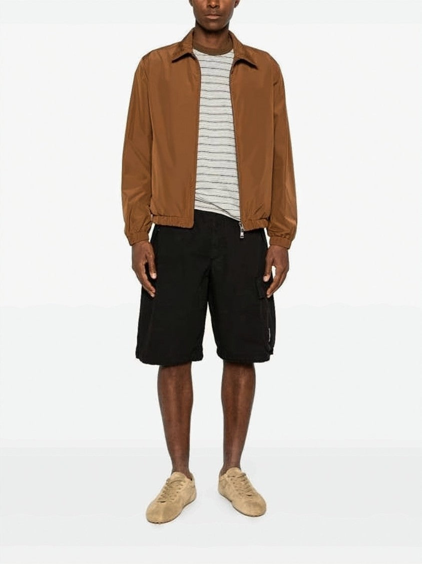 C.P. Company Black Relaxed-Fit Lens Detail Cotton Shorts