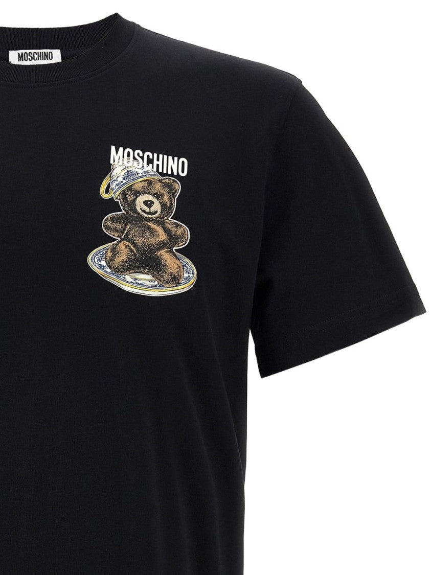Moschino Crew Neck T-Shirt With Playful Logo Print