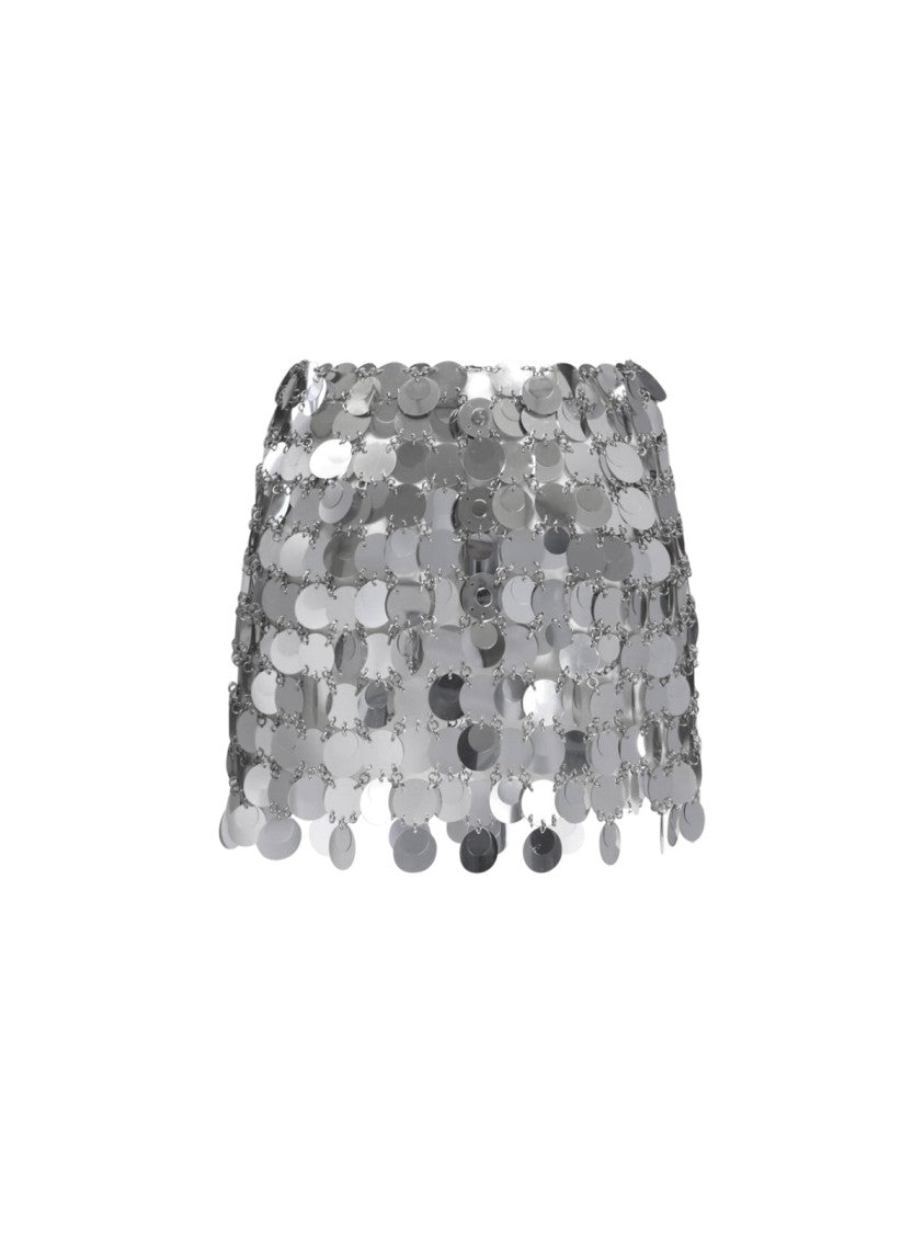 Rabanne Silver All-Over Sequin Mini Skirt