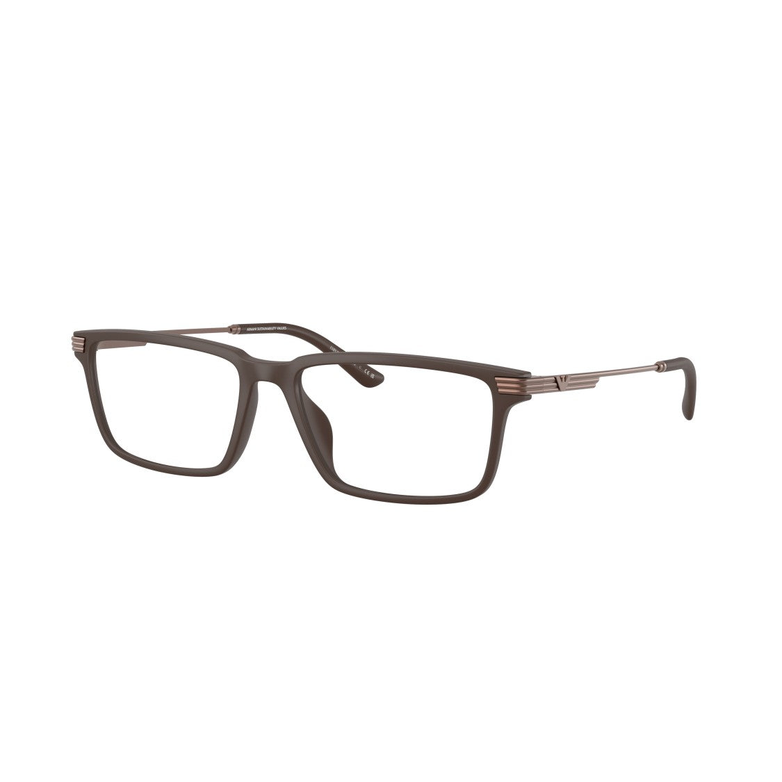 Emporio Armani 0Ea3268u Matte Finish Rectangular Eyeglasses With Slim Temples