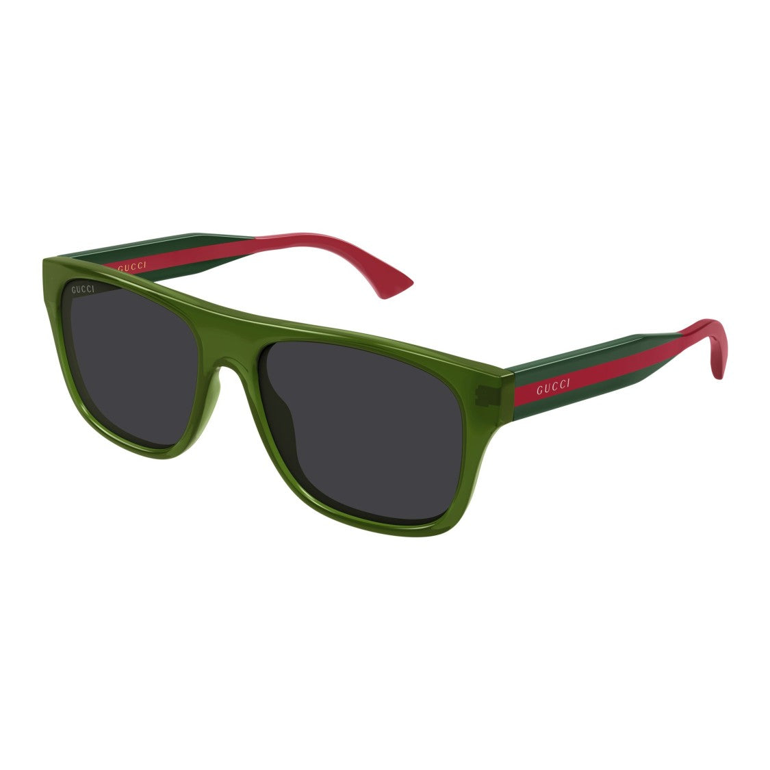 Gucci Gg2119s Rectangular Olive Green Sunglasses