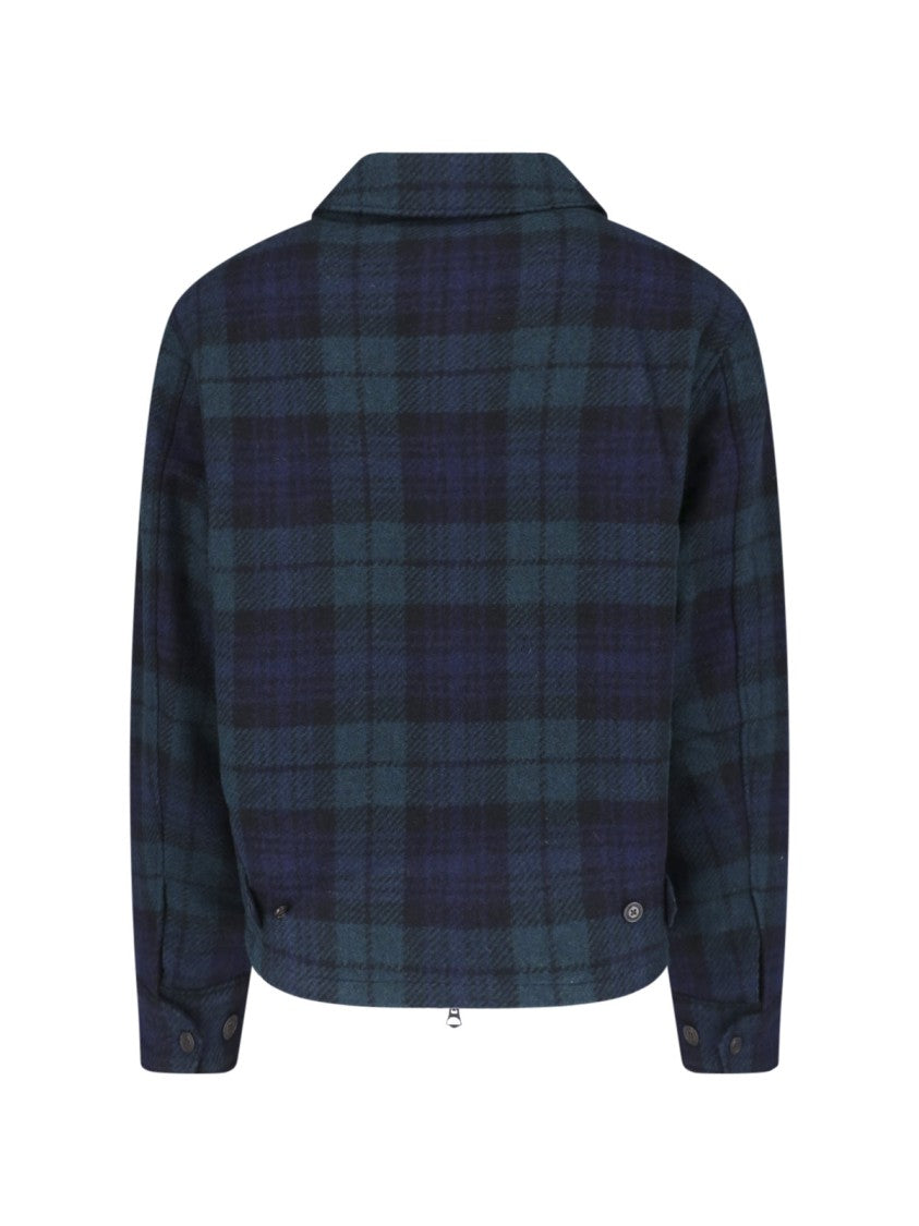 Polo Ralph Lauren Green Plaid Wool-Blend Zip-Front Jacket
