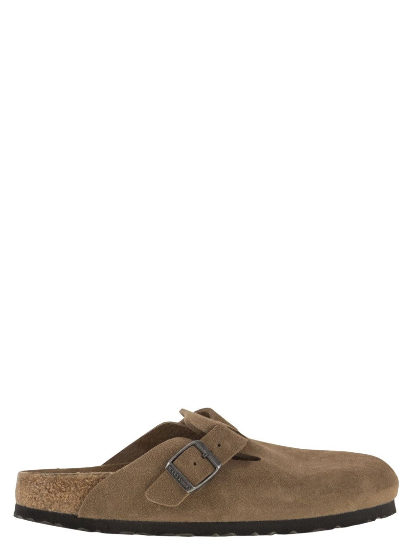 Birkenstock Classic Suede Sabot With Adjustable Buckle