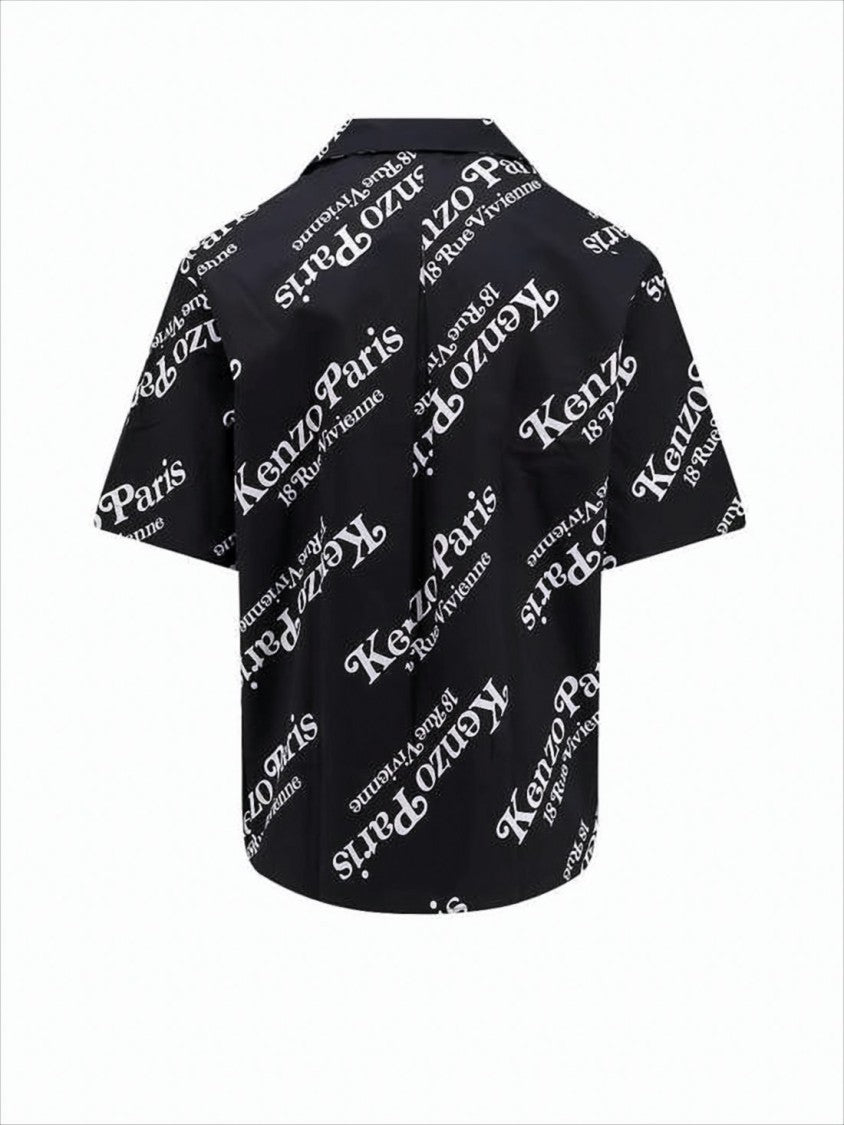 Kenzo Short-Sleeved Shirt With Bold All-Over Print And Classic Collar
