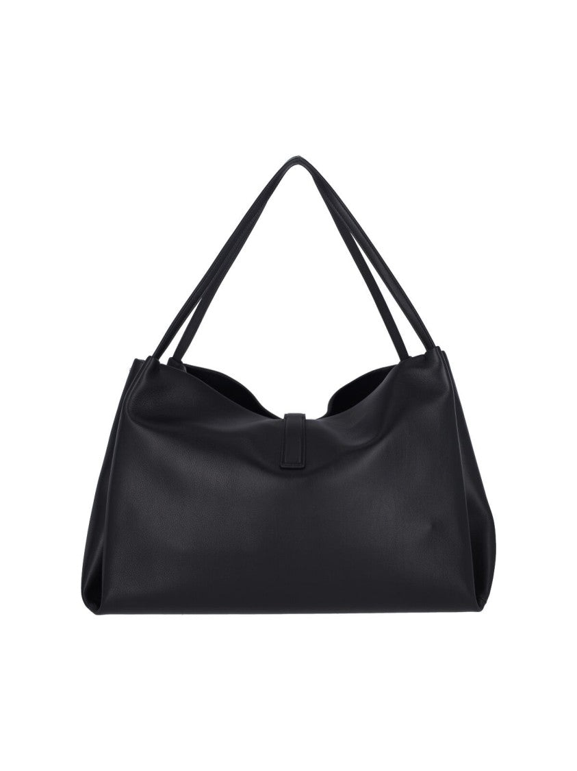 Ferragamo "Gancini" Medium Tote Bag Black