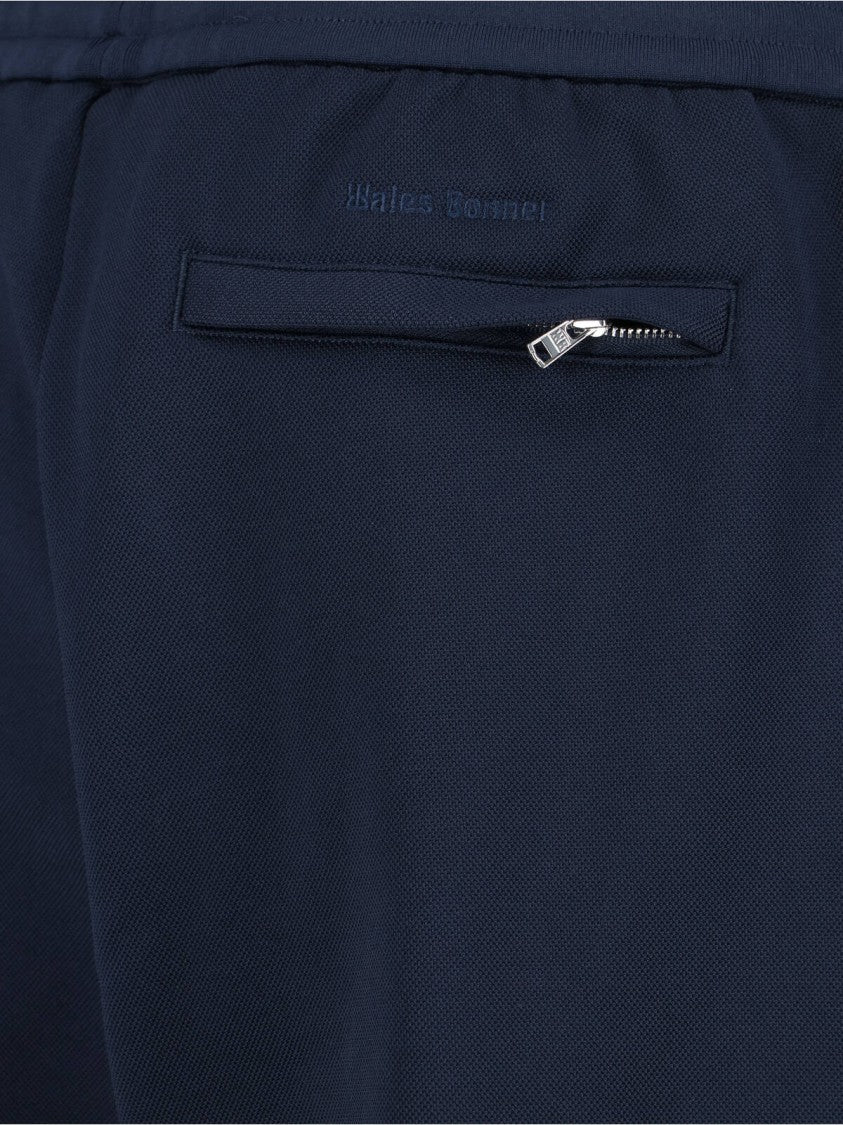 Adidas X Wales Bonner Navy Blue Activewear Pants With Elasticized Waistband