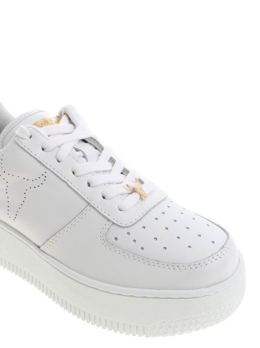 Windsor Smith White Leather Sneakers With Sport Mesh Lining