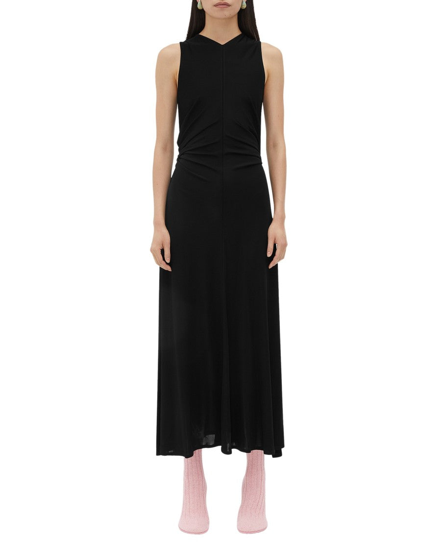 Bottega Veneta Black Jersey Evening Dress Cut Out Back