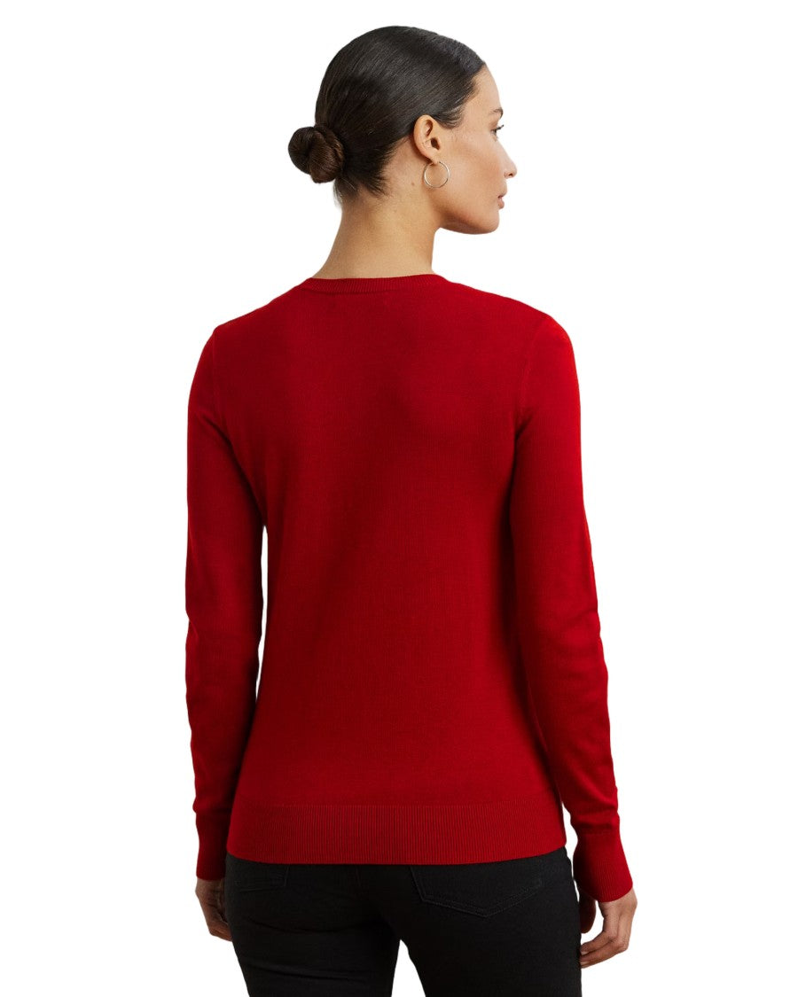 Lauren Ralph Lauren Shavonne Long Sleeve Pullover In Madison Red