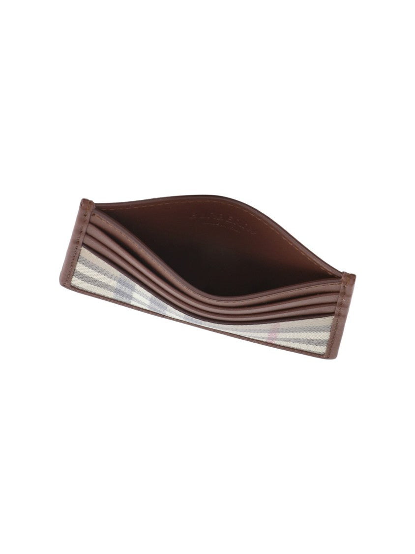 Burberry Beige Check Canvas Wallet