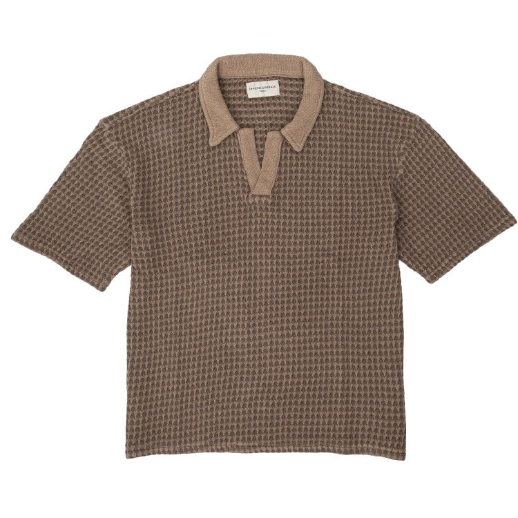 Officine Generale Textured Cotton Jersey Short-Sleeve Polo