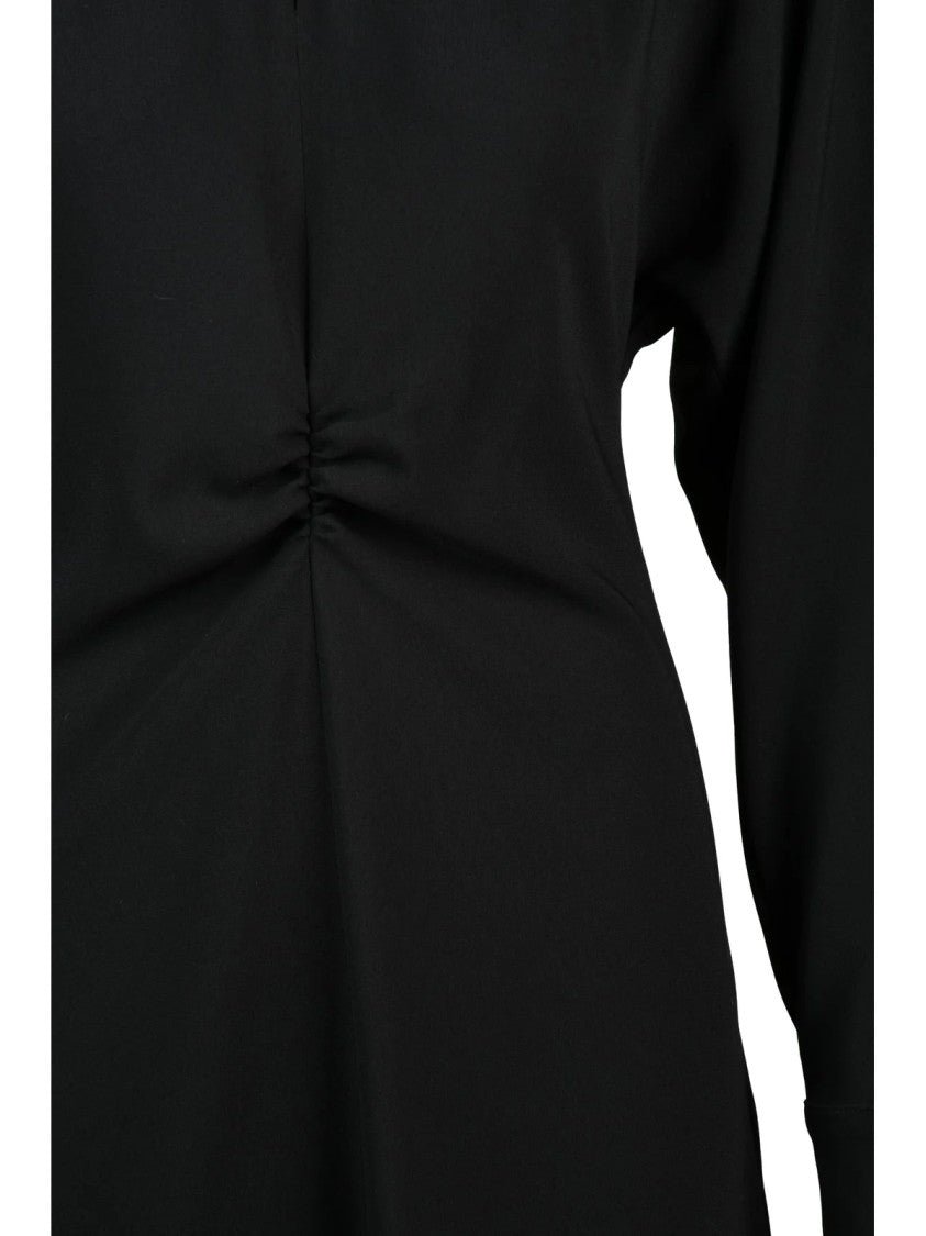 Pennyblack Mini Dress With Batwing Sleeves And Gathered Detail