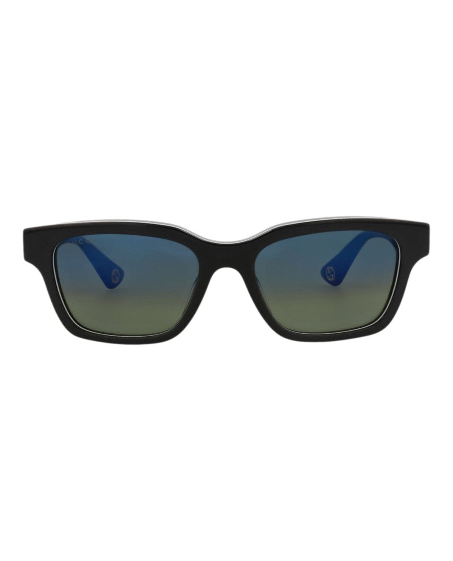 Gucci Square-Frame Sunglasses With Saddle Nose Bridge