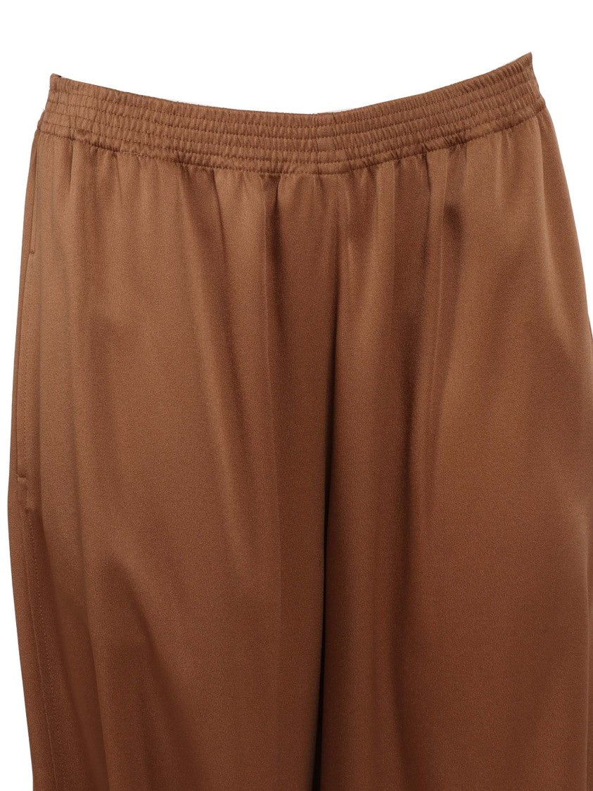 Fabiana Filippi Vimini Satin Elastic Wide Straight-Leg Pants