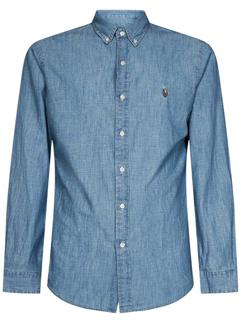 Polo Ralph Lauren Indigo Chambray Shirt With Slim-Fit