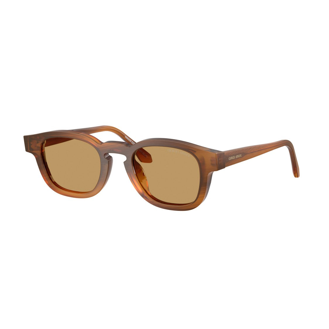 Giorgio Armani 0Ar8254u Translucent Brown Acetate Sunglasses With Rounded Square Frame