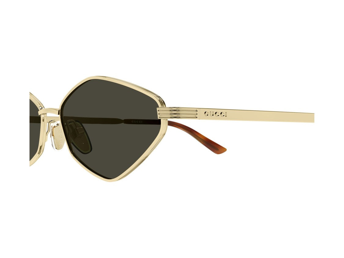 Gucci Gg2222s Gold Geometric Metal Sunglasses