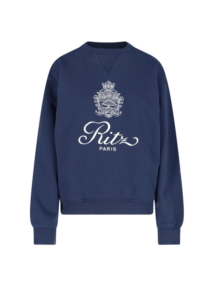 Frame 'Ritz' Crewneck Sweatshirt – Blue & Navy