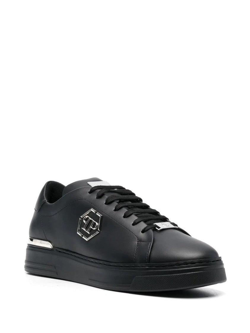 Philipp Plein Hexagon Leather Lo-Top Sneaker