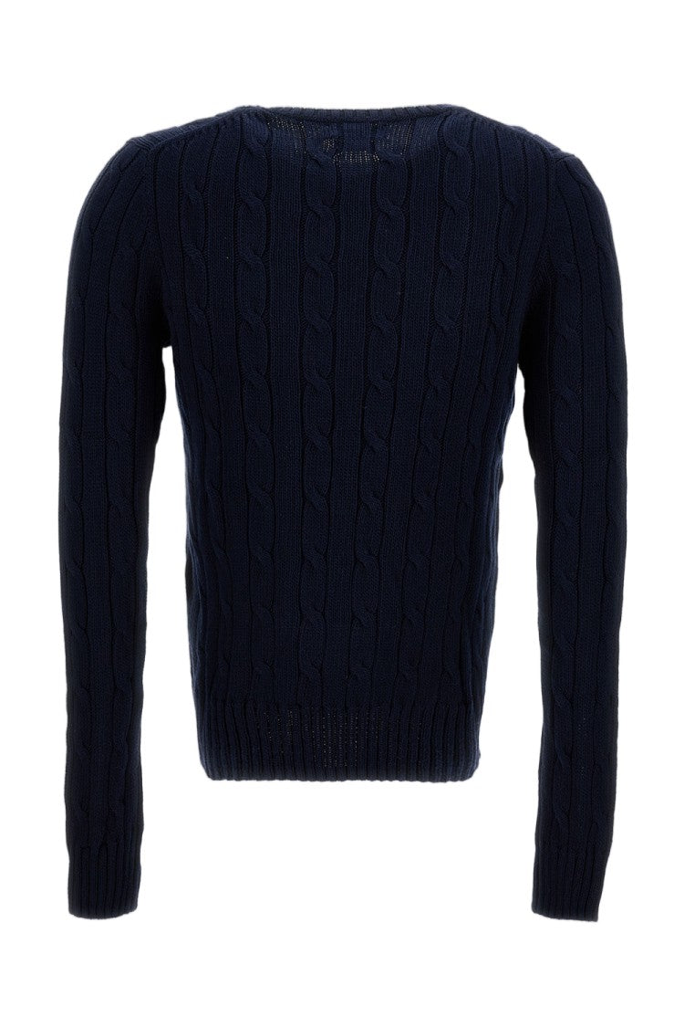Polo Ralph Lauren Cable-Knit Cotton Pullover With Embroidered Logo