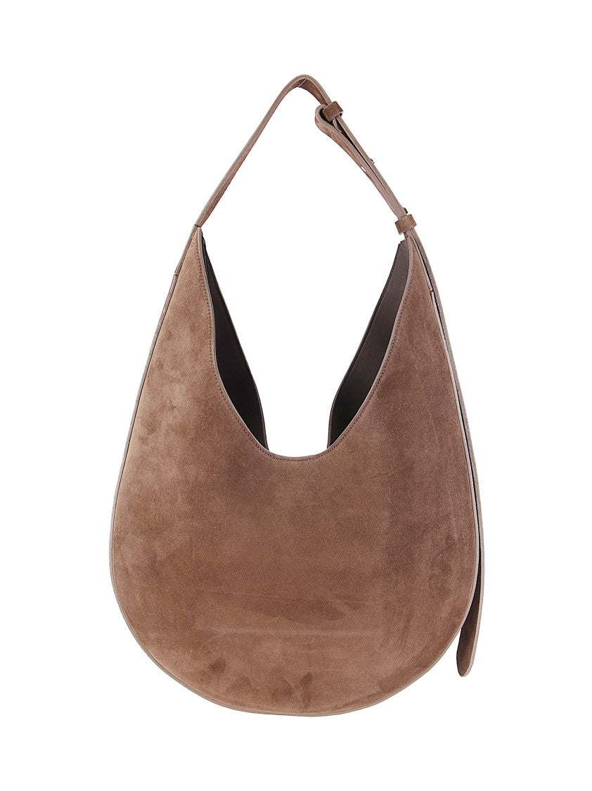 Aesther Ekme Brown Suede-Effect Calfskin Hobo Bag