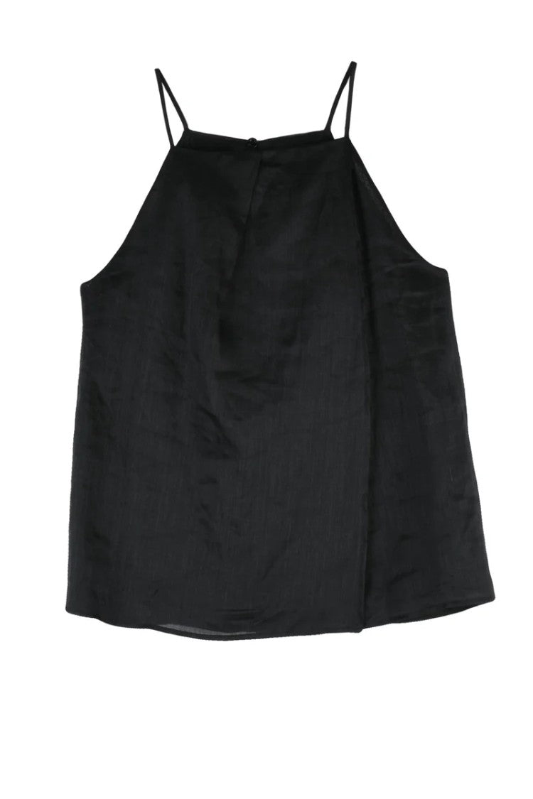 Max Mara Black Ramie Women Top