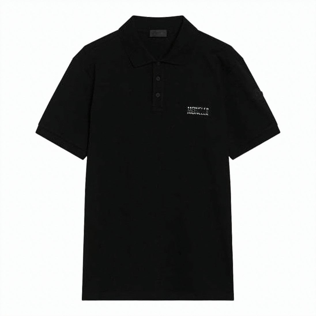 Moncler Short-Sleeve Polo Shirt With Ribbed Collar