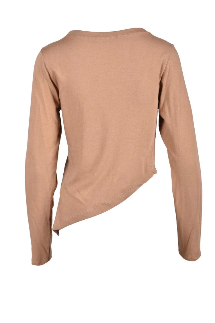 Gil Santucci Beige Star Stretch Cotton T-Shirt