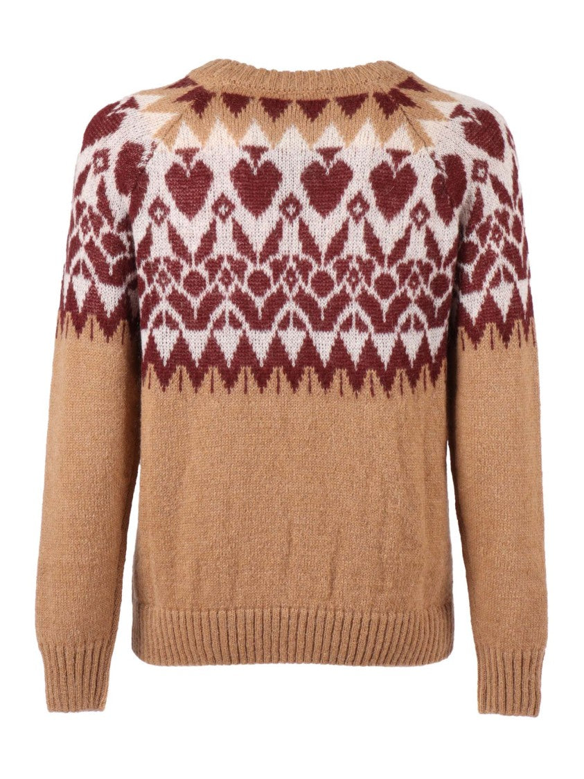 Brando-Lubiam Knit Sweater In Subtle Grey Blend With Classic Crew Neckline