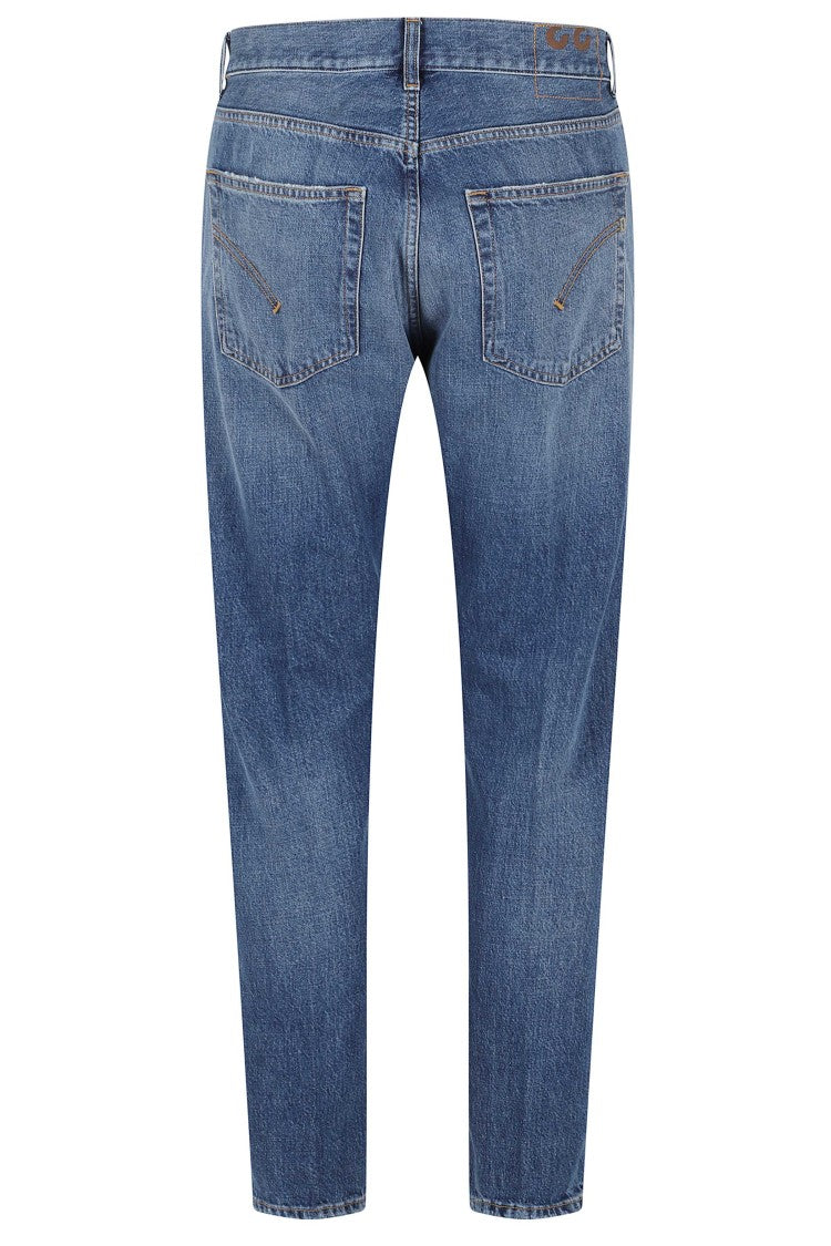 Dondup Blue 5-Pocket Carrot Slim Dian Cotton Straight-Leg Jeans