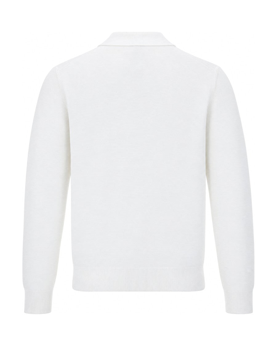 Lacoste Flour Moss Stitch Long-Sleeve Polo Shirt