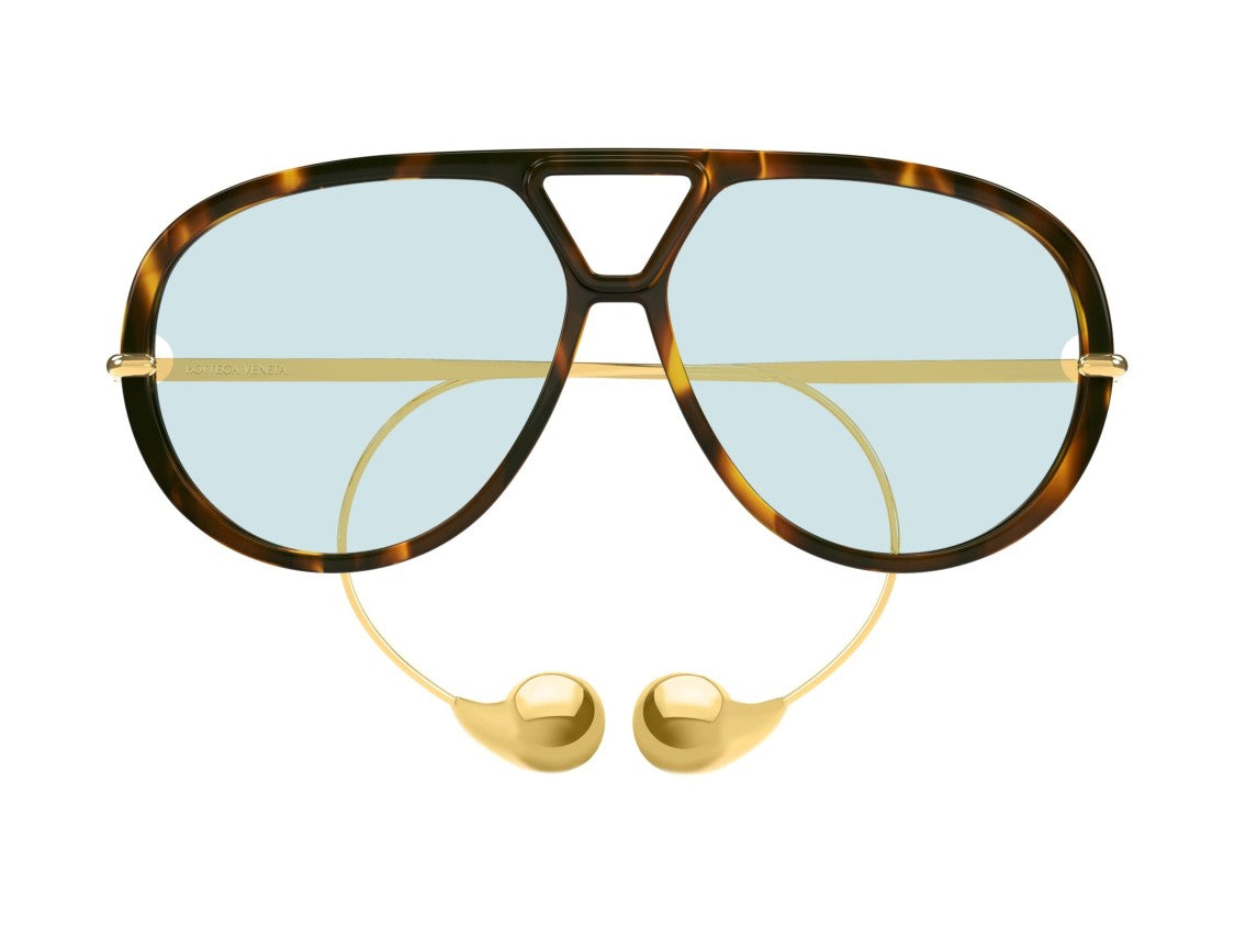 Bottega Veneta Blue Bv1273s Tortoiseshell Aviator Sunglasses