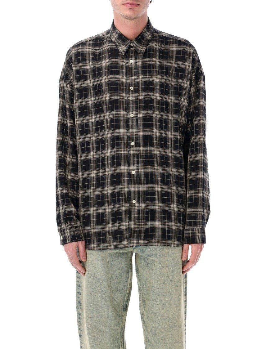 Sunflower Stable Checked Viscose Lino Loose Shirt