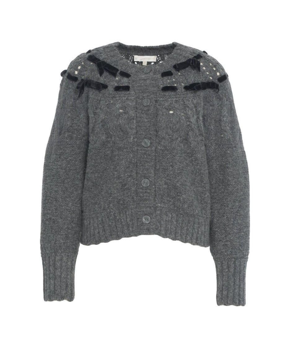 Loveshackfancy Cardigan 'Clementian' With Bow Details