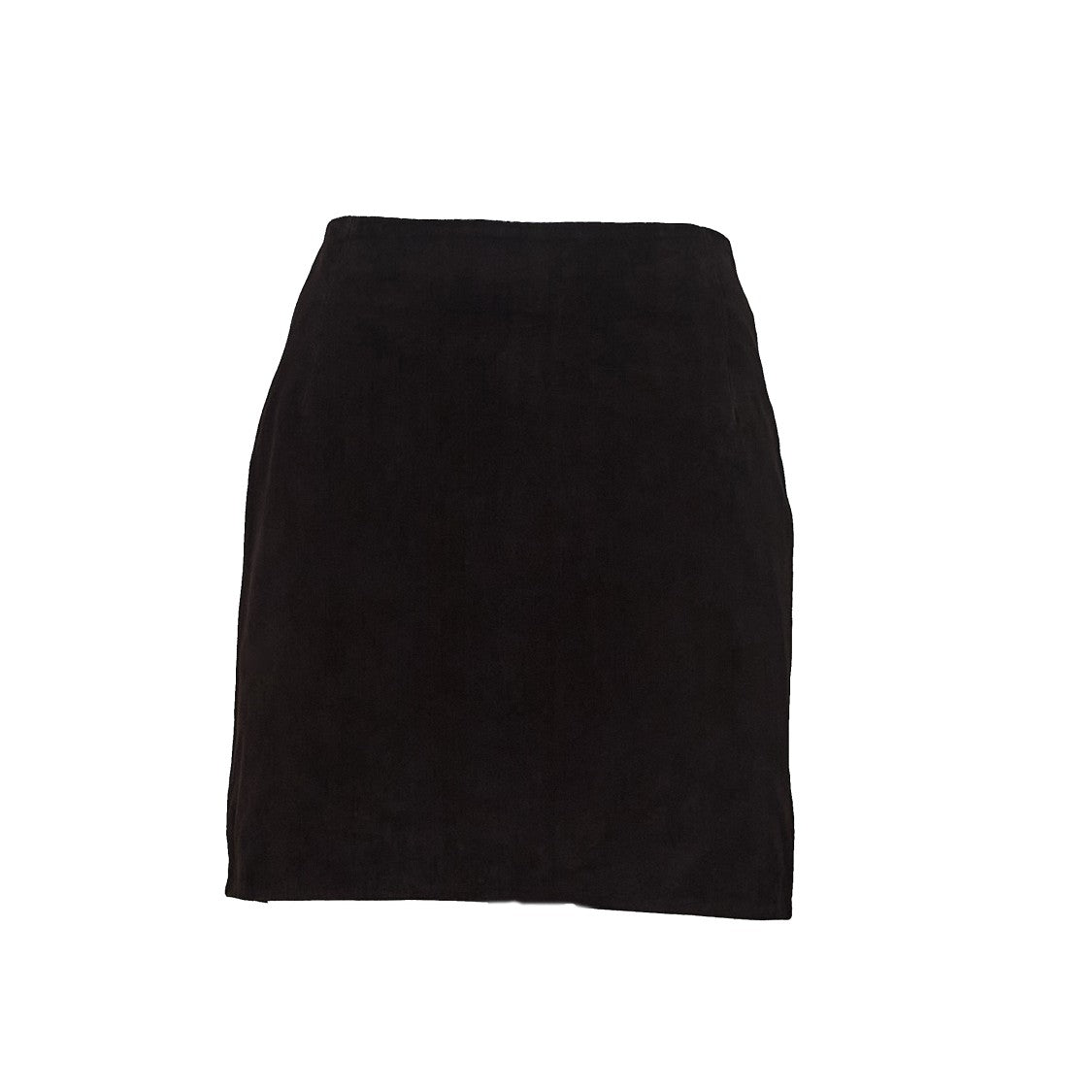 Rotate Dark Brown Mula Suede Mini Skirt