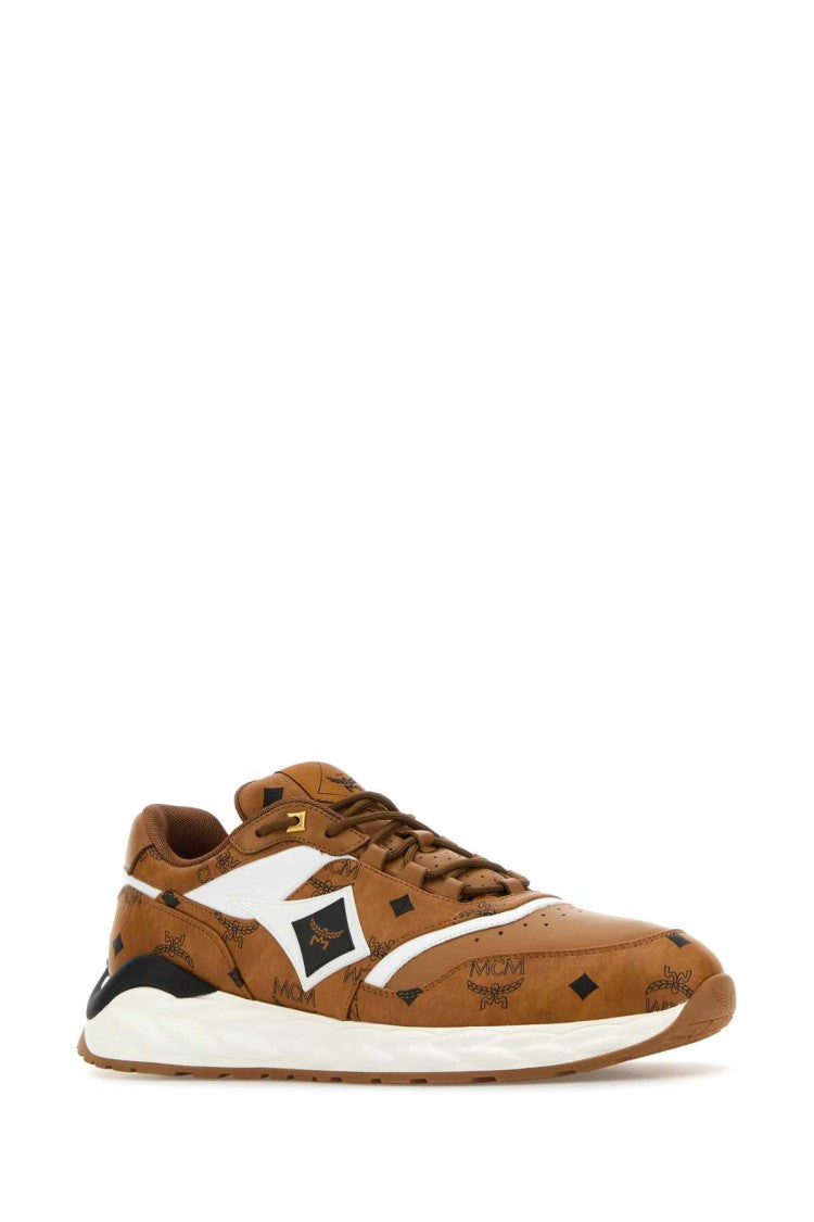 Mcm Multicolor Canvas And Leather Skywander Sneakers