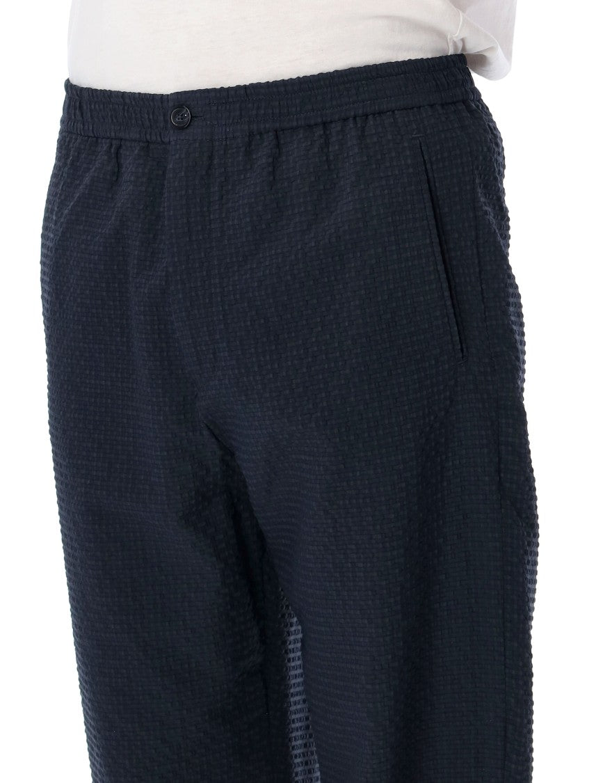 Emporio Armani Pant Seersucker Relaxed Fit Pants