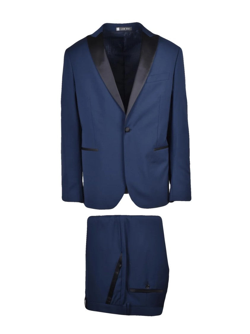 Lab 001 Royal Blue Virgin Wool Satin Finish Formal Suit