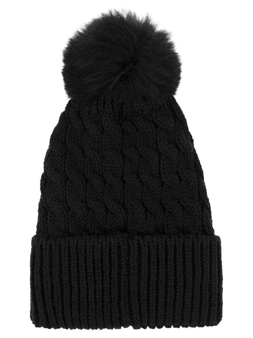 Moncler Grenoble Wool Hat With Pom Pom