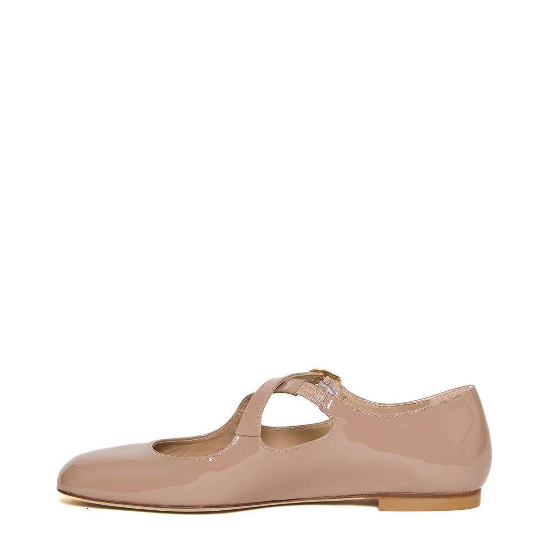 Stuart Weitzman Ballet Flats Patent Nude Straps