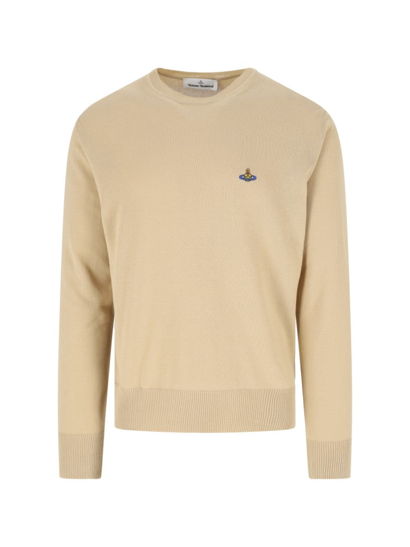 Vivienne Westwood Beige Alex Crew Neck Cotton Sweater