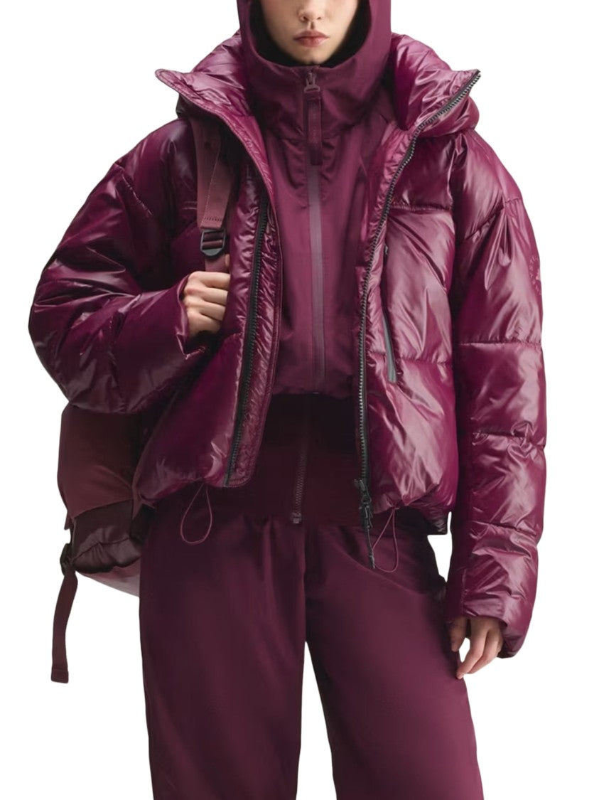 Adidas By Stella Mccartney Puffer Drawstring High-Collar Down Jacket