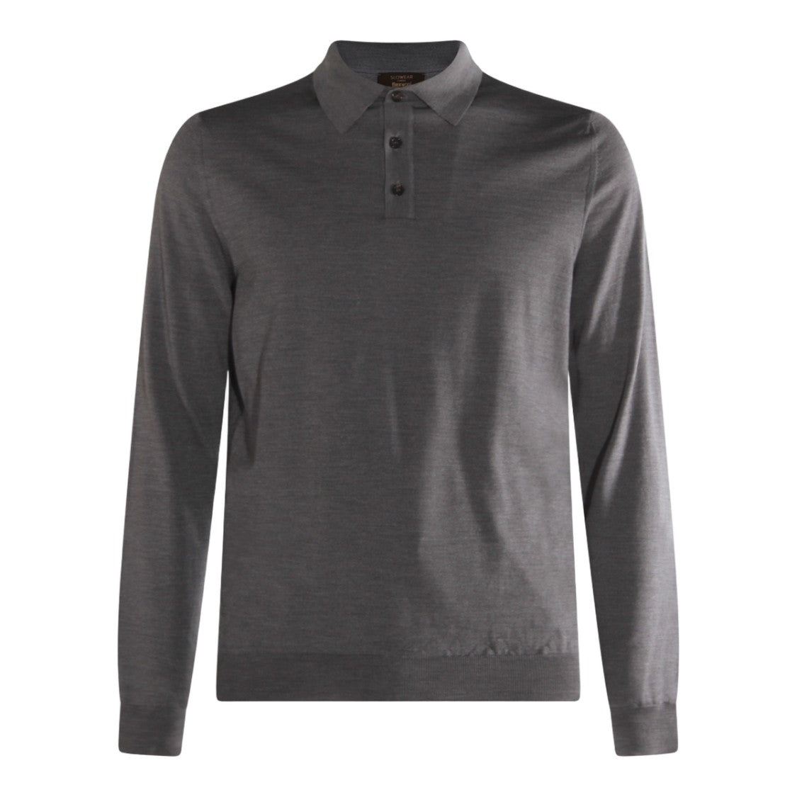 Zanone Long-Sleeve Polo Collar Sweater With Fine-Knit Texture