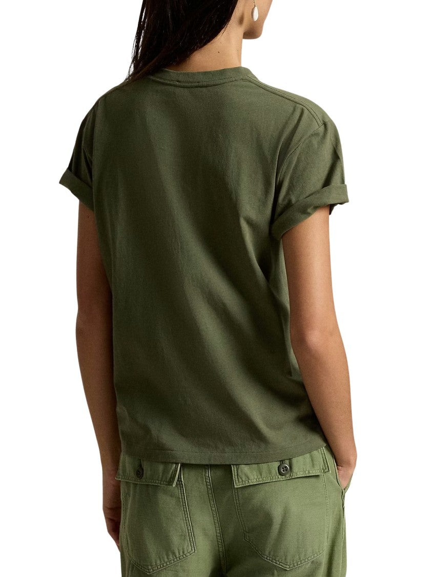 Polo Ralph Lauren Olive Green Bear Graphic T-Shirt