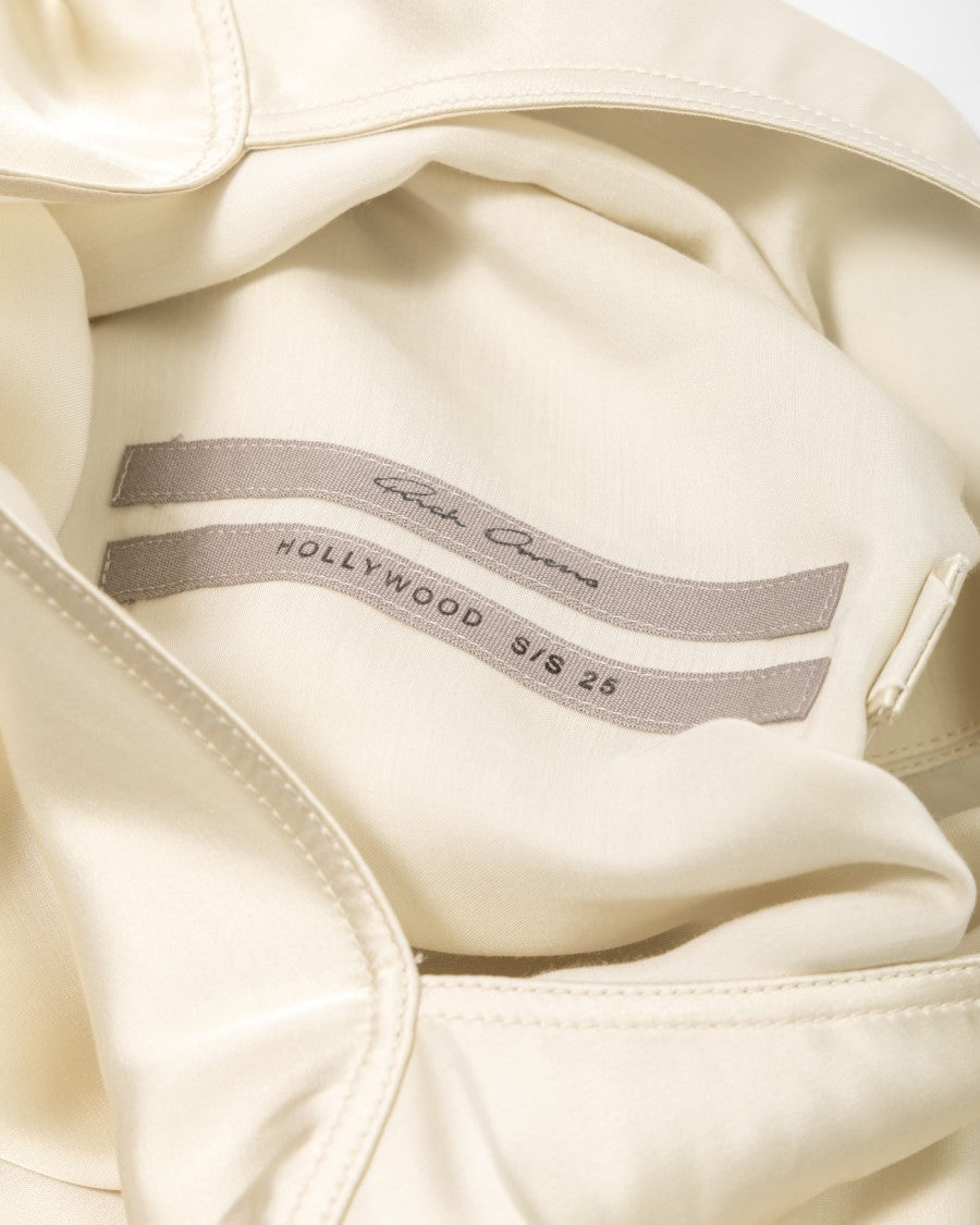 Rick Owens Satin-Finish White Dress