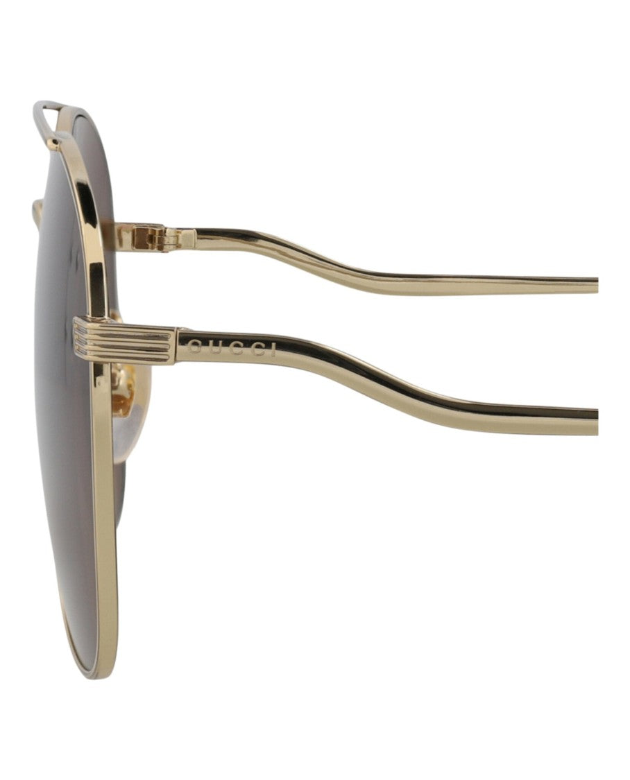 Gucci Aviator-Frame Metal Sunglasses