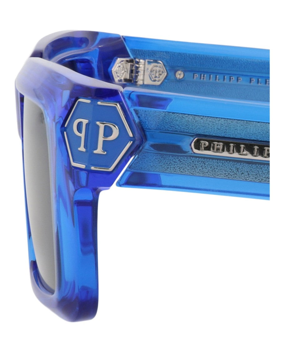 Philipp Plein Square-Frame Acetate Sunglasses With Distinctive Logo Emblem