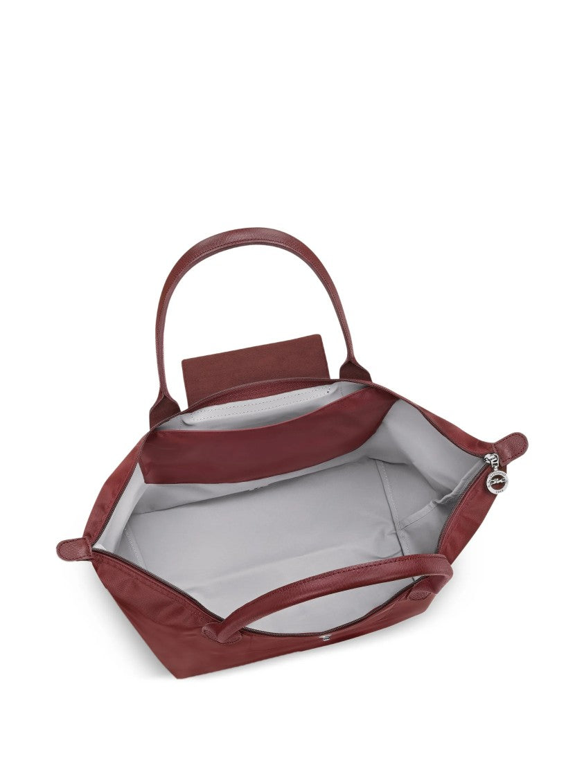 Longchamp Structured Trapezoidal Tote Bag With Zippered Top
