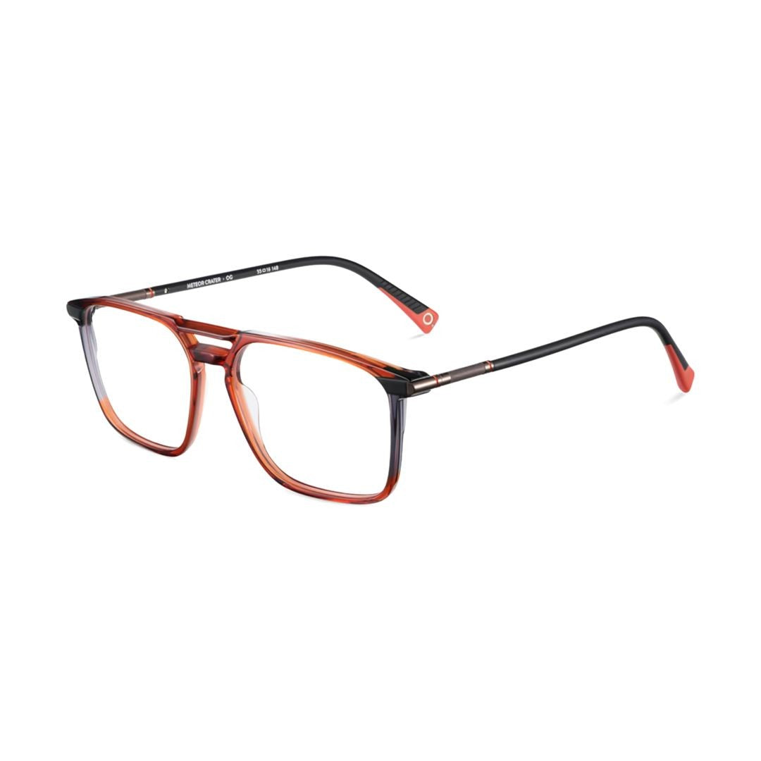 Etnia Barcelona Meteor Crater Bold Square Frame Eyeglasses With Gradient Detail