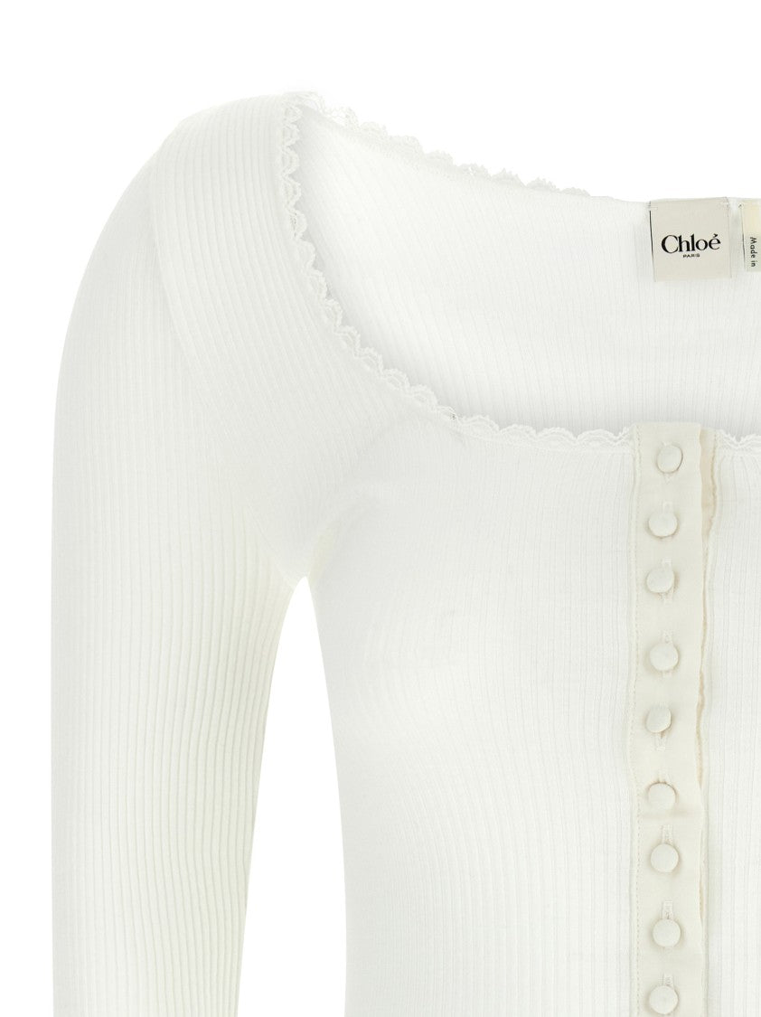 Chloé Mini Ruffled Cardigan